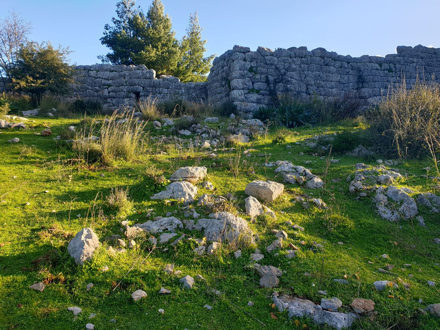 The topmost, southern wall.