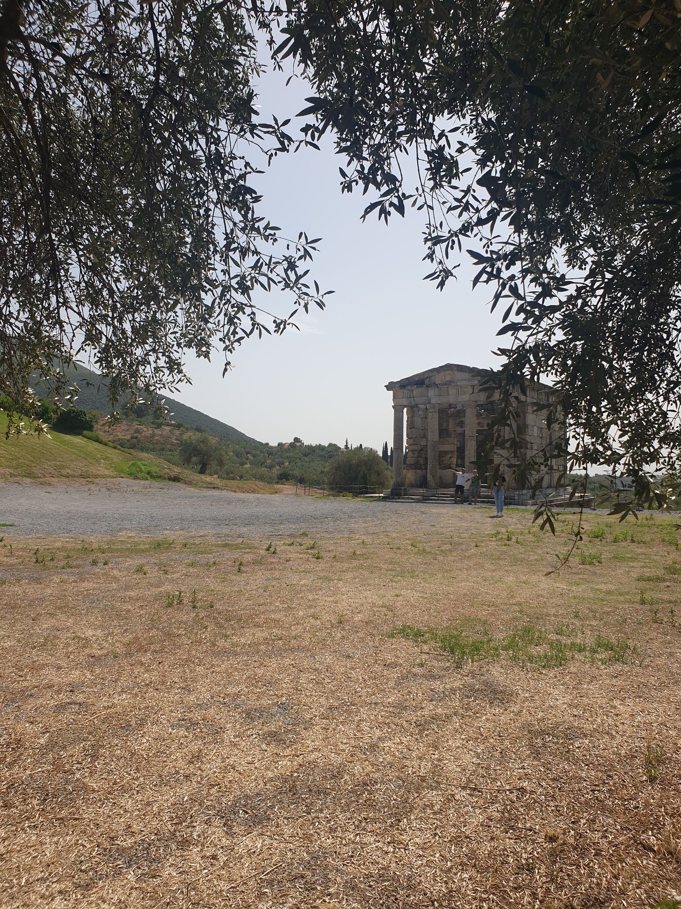 At the far end of the stadium stands a Roman funerary monument.
