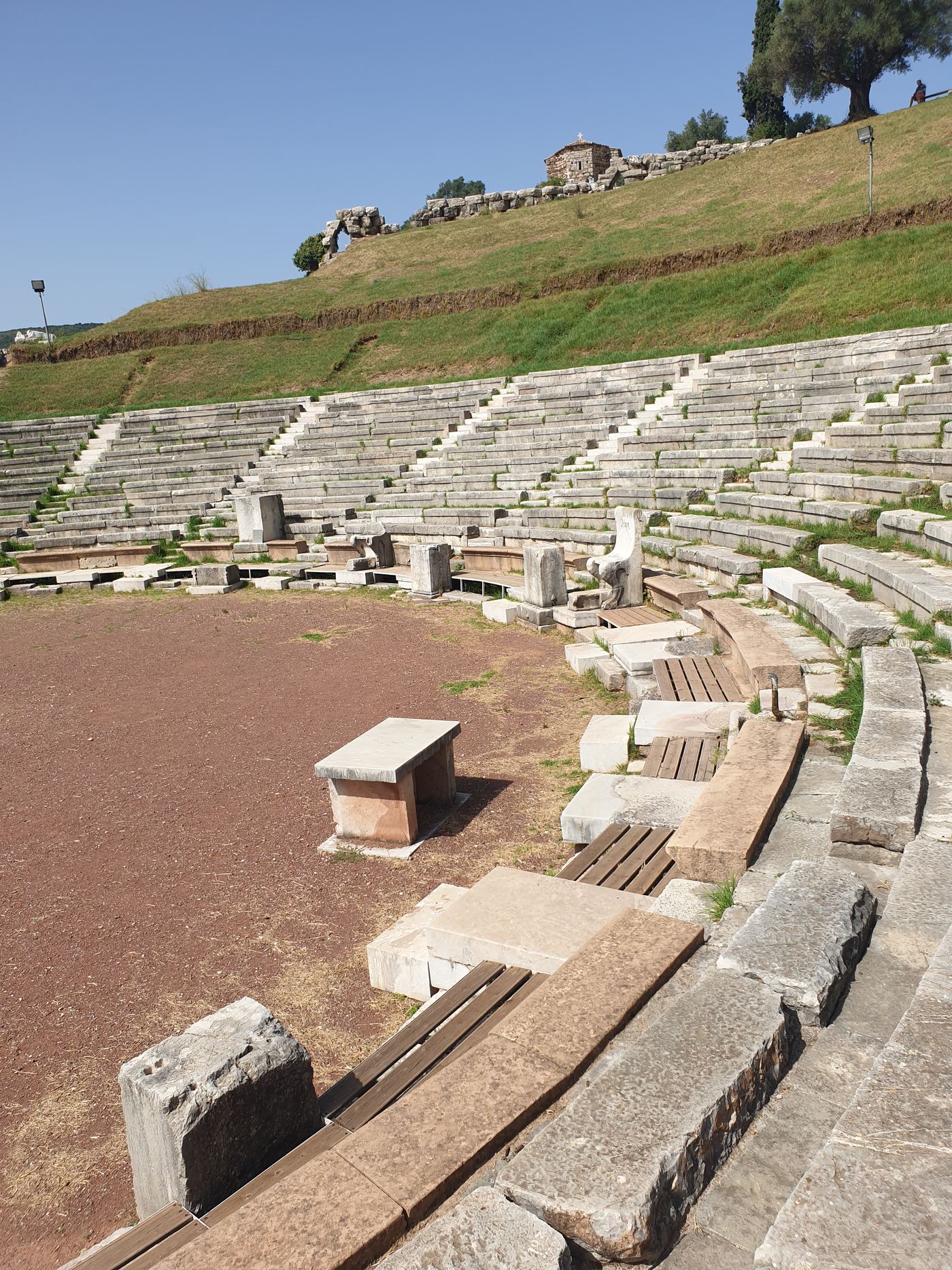Looking down over the theatre.