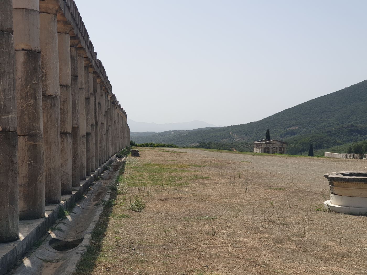 Part of the Stoa, the long colonnade beside the stadium.
