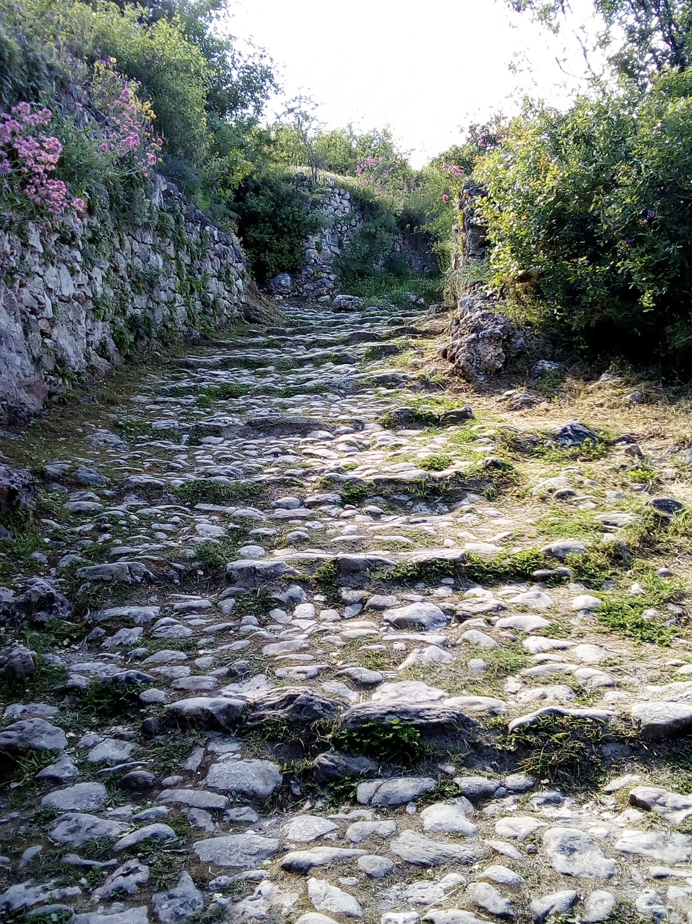 The path up through the ruins.