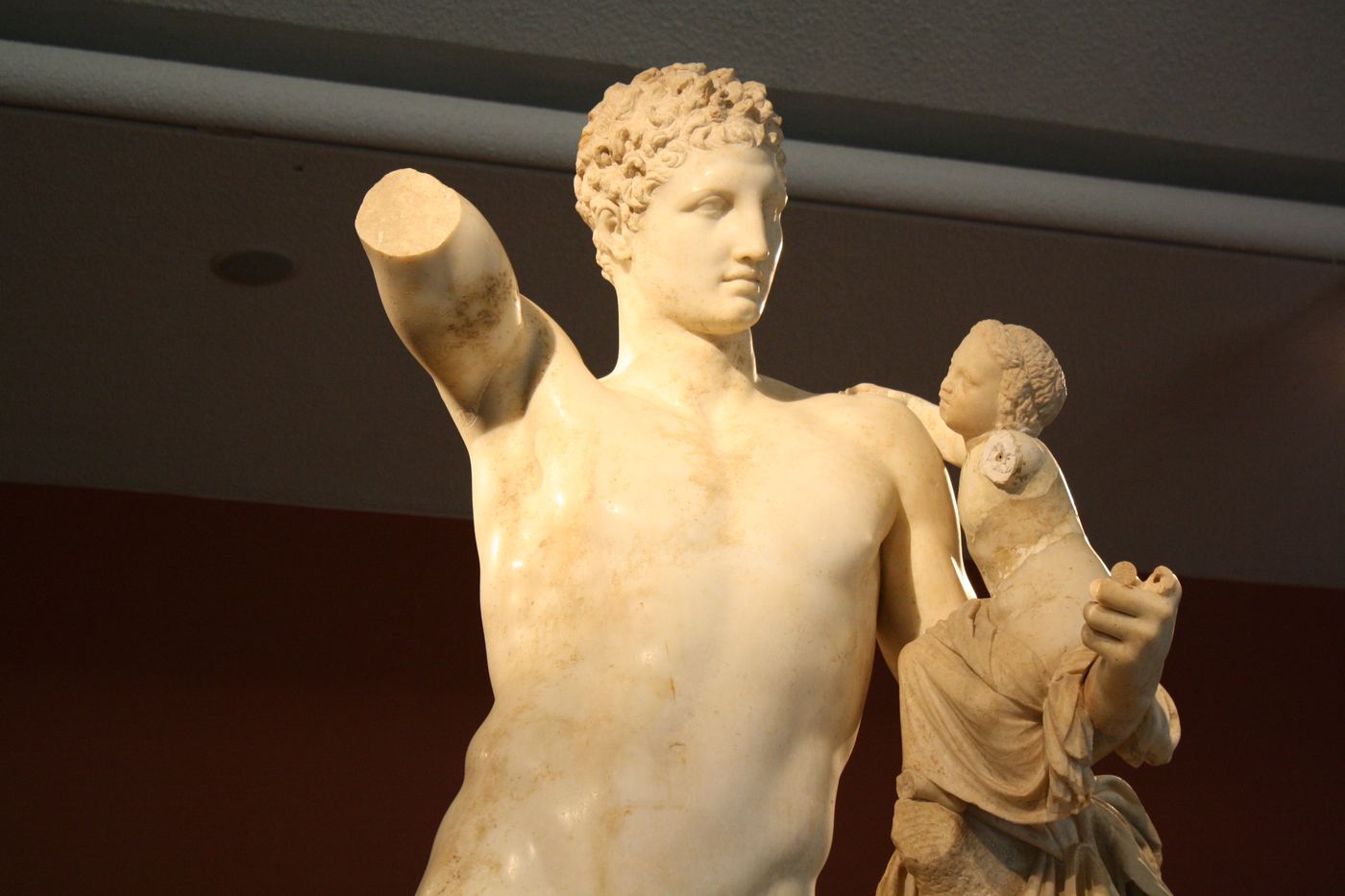 The Hermes of Praxiteles, with the infant Dionysos.
