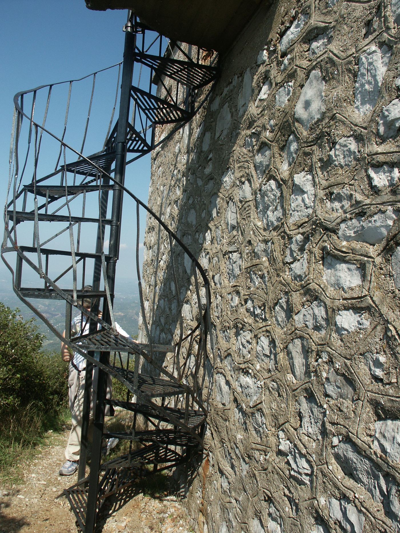 The stairs to the fire watch.